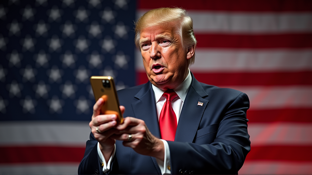Trump Unveils Trump Mobile and Gold-Plated T1 Smartphone, A Patriotic Move